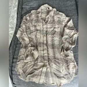 Pilcro button down plaid shirt